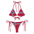 Bikini drapeau île bouvet cordon recyclé orné confort
