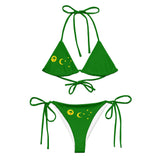 Bikini drapeau îles cocos à cordon recyclé orné confortable