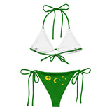 Bikini drapeau îles cocos à cordon recyclé orné confortable