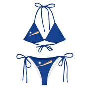 Bikini drapeau îles marshall à cordon impression all over