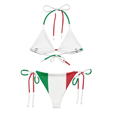 Bikini drapeau italie cordon recyclé orné confortable