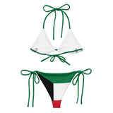 Bikini drapeau koweït cordon recyclé orné confortable