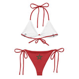 Bikini drapeau maroc en tissu recyclé impression all over