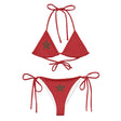 Bikini drapeau maroc en tissu recyclé impression all over