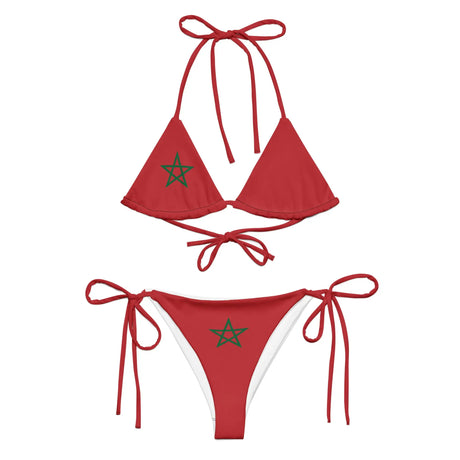 Bikini drapeau maroc en tissu recyclé impression all over