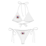 Bikini drapeau mayotte cordon recyclé orné confortable