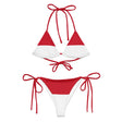 Bikini drapeau monaco cordon recyclé orné impression all over