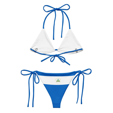 Bikini drapeau nicaragua cordon recyclé impression all over