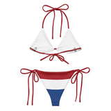 Bikini drapeau pays-bas cordon recyclé orné confortable
