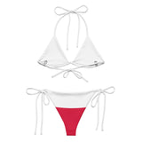 Bikini drapeau pologne à cordon recyclé orné confortable