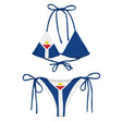 Bikini drapeau saint-martin cordon recyclé orné confortable