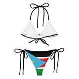 Bikini drapeau soudan du sud à cordon recyclé orné