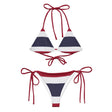 Bikini drapeau thaïlande à cordon recyclé orné durable