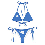 Bikini femme antarctique cordon recyclé impression all over