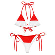 Bikini femme indonésie cordon recyclé imprimé intégral