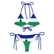 Bikini femme lesotho impression all over cordon recyclé orné