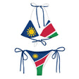 Bikini femme namibie cordon recyclé orné impression all over
