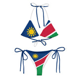 Bikini femme namibie cordon recyclé orné impression all over