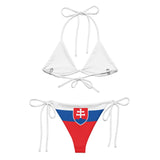 Bikini femme slovaquie impression all over cordon recyclé