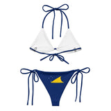 Bikini femme tokelau cordon recyclé orné impression all over