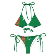 Bikini femme turkménistan à cordon recyclé orné confortable