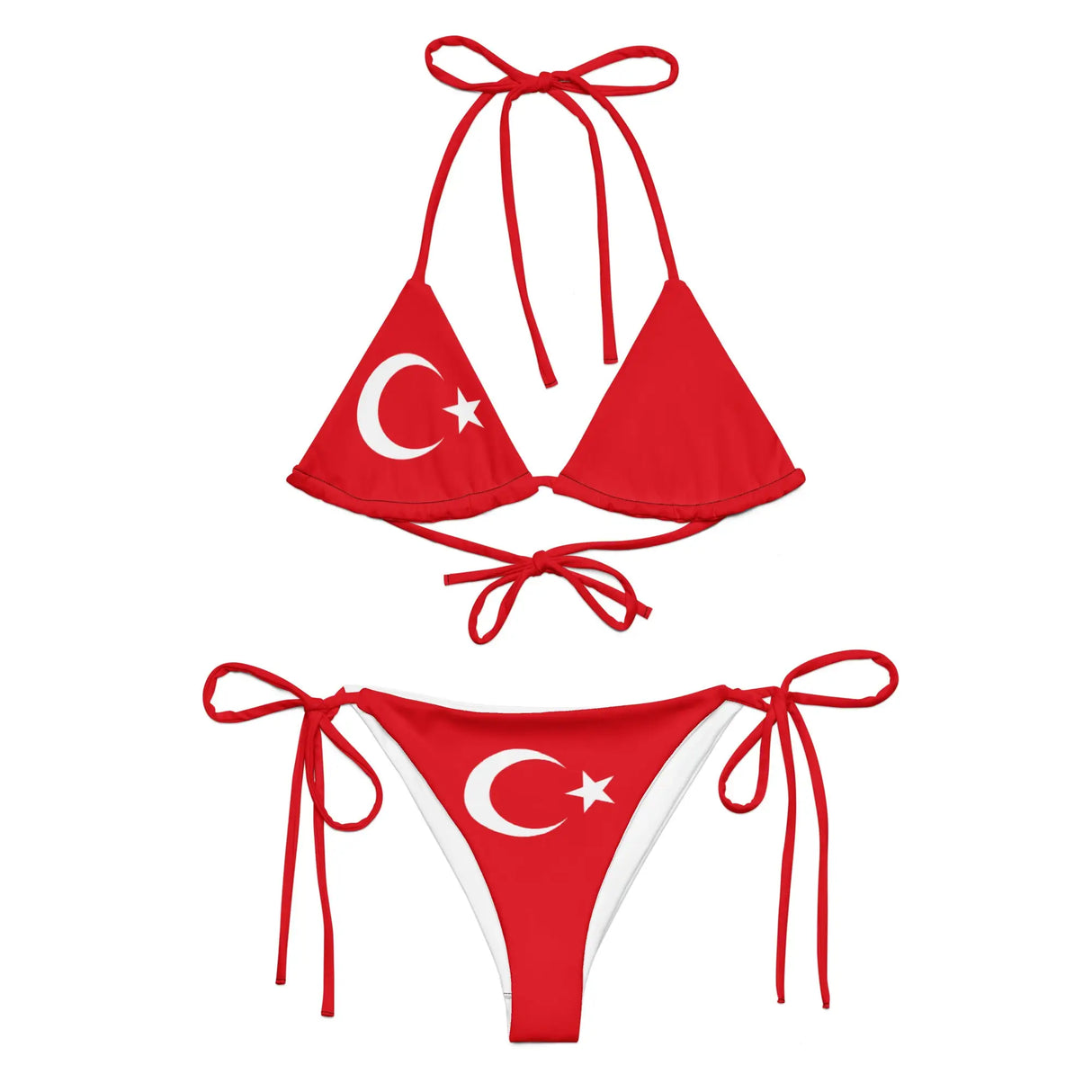 Bikini femme turquie cordon recyclé orné protection uv