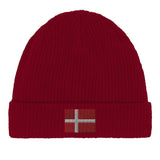 Bonnet coton danemark broderie drapeau respirabilité optimale