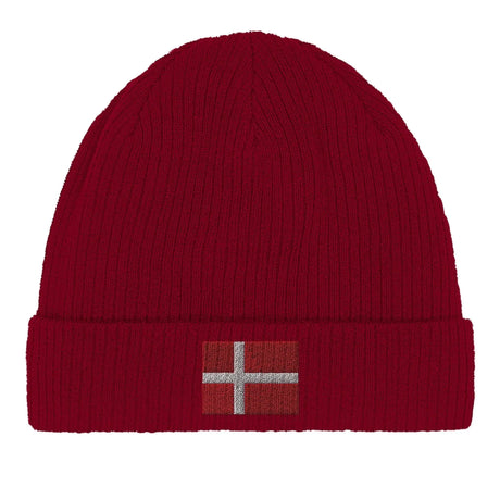 Bonnet coton danemark broderie drapeau respirabilité optimale