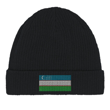 Bonnet coton drapeau ouzbékistan broderie respirant
