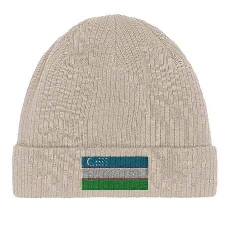 Bonnet coton drapeau ouzbékistan broderie respirant