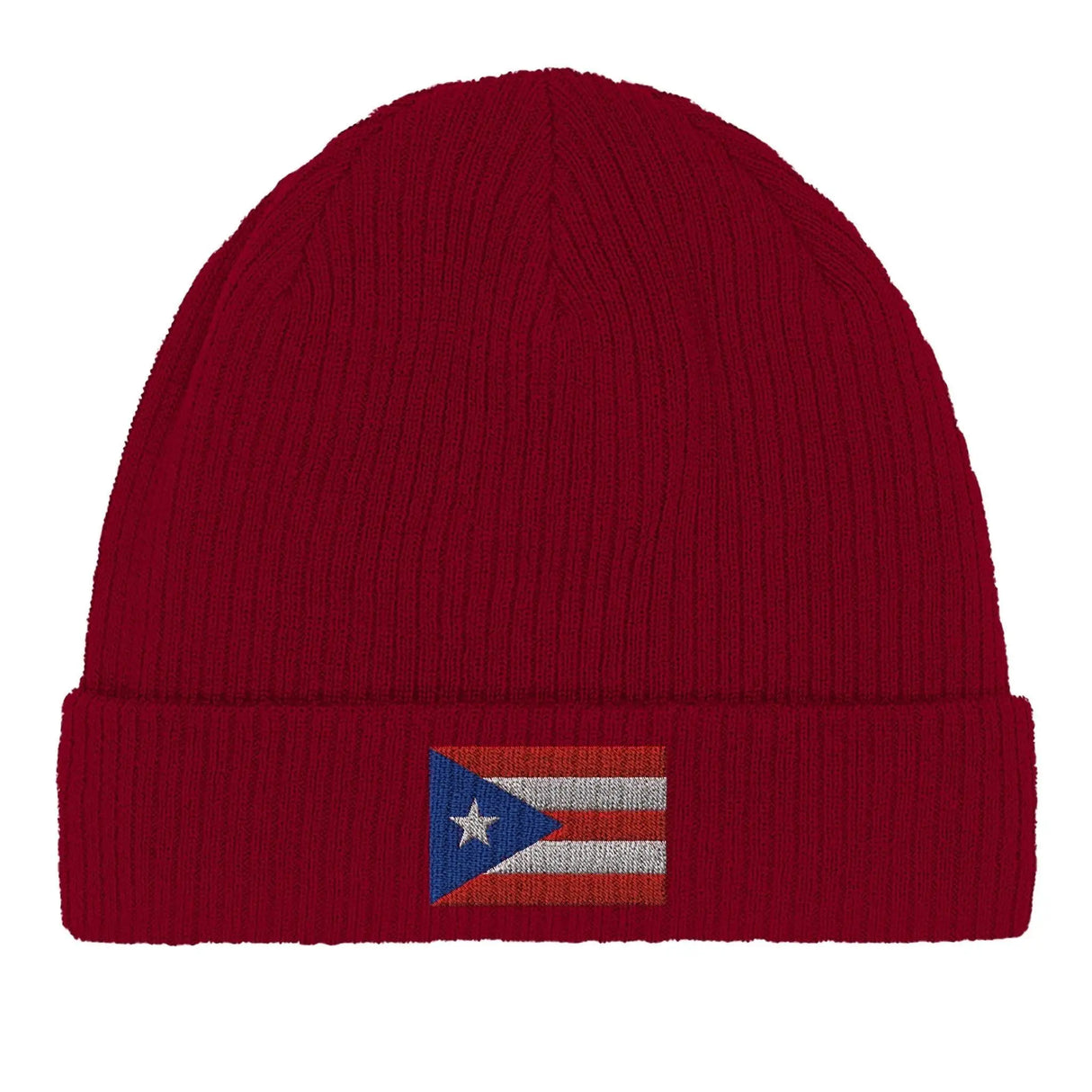 Bonnet coton drapeau porto rico broderie usage quotidien