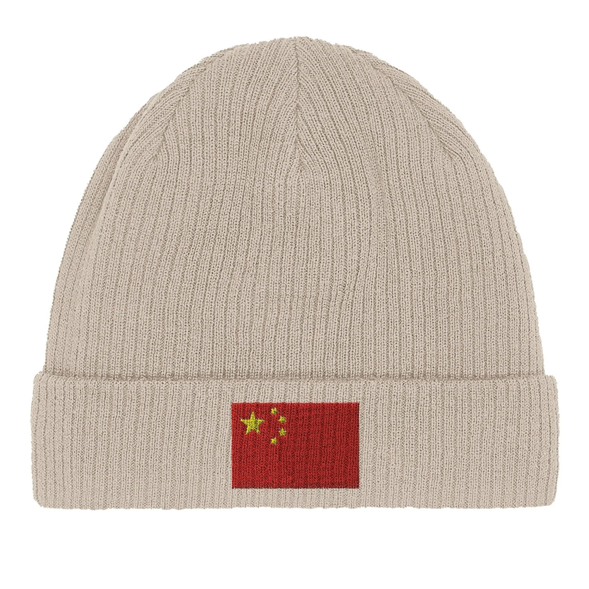 Bonnet coton naturel chine broderie respirabilité optimale