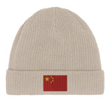 Bonnet coton naturel chine broderie respirabilité optimale