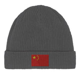 Bonnet coton naturel chine broderie respirabilité optimale