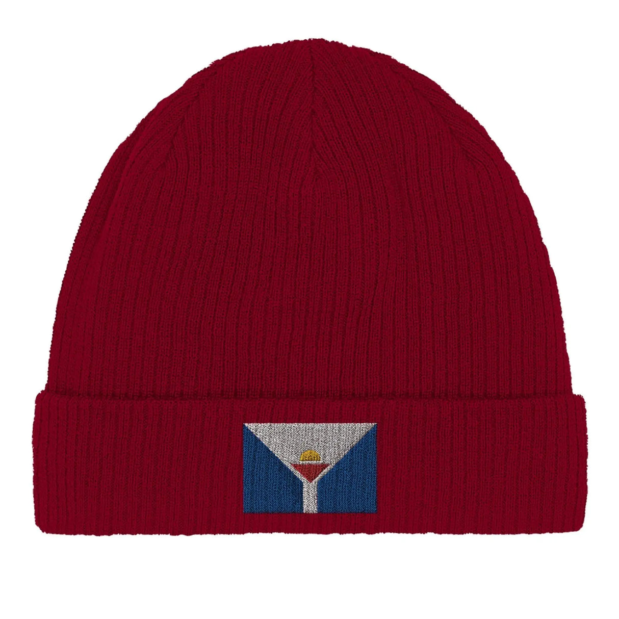 Bonnet coton saint-martin broderie drapeau antilles française