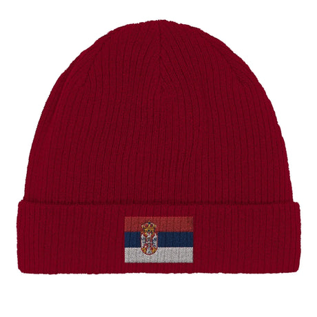 Bonnet coton serbie broderie drapeau respirabilité optimale
