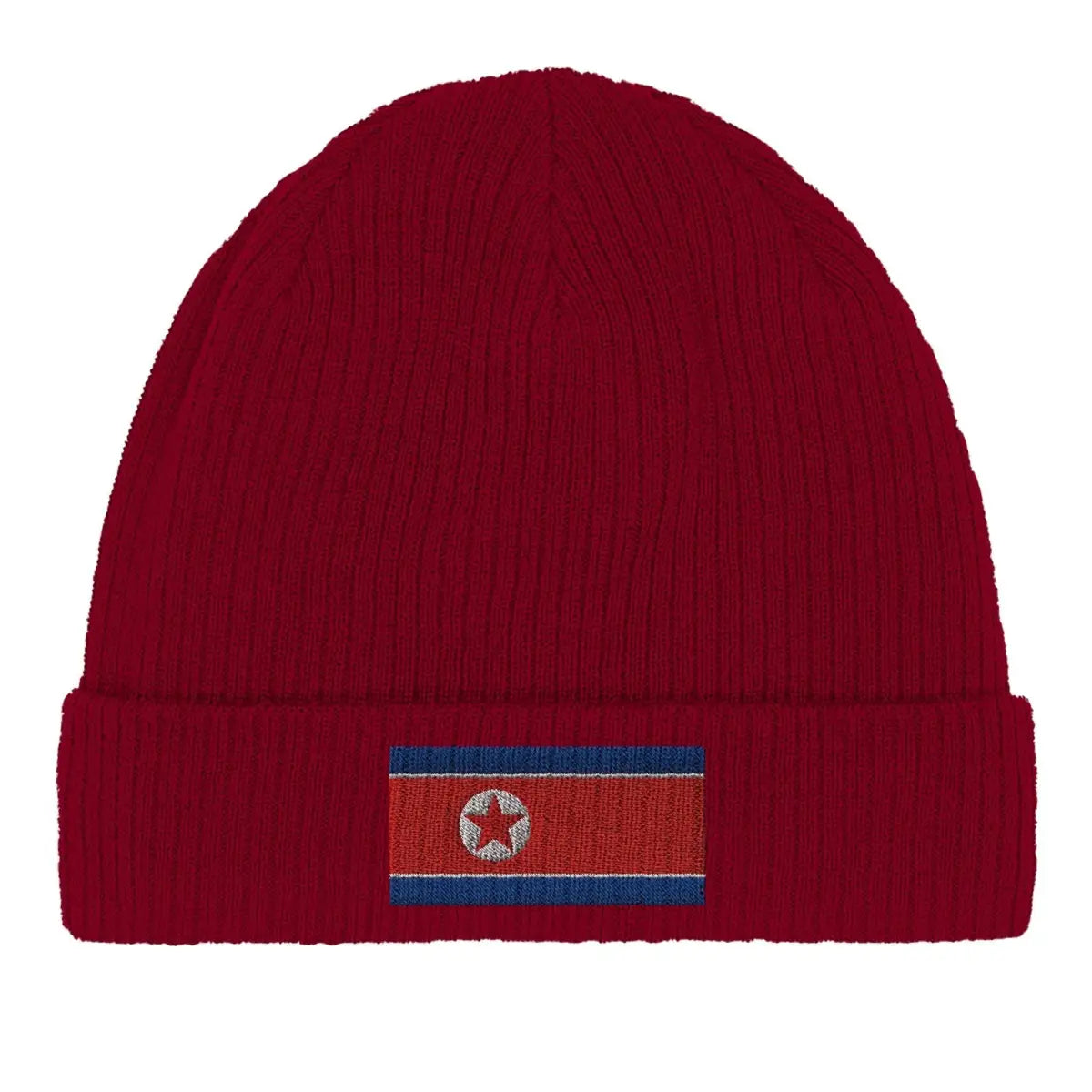 Bonnet en coton drapeau de la corée du nord - pixelformaflag