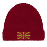 Bonnet en coton drapeau de la macédoine du nord - pixelformaflag