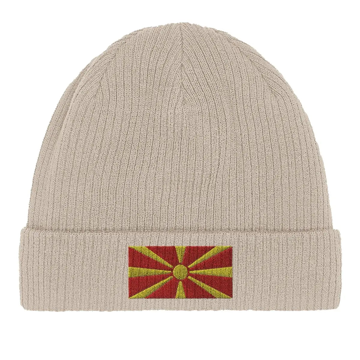 Bonnet en coton drapeau de la macédoine du nord - pixelformaflag