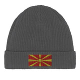 Bonnet en coton drapeau de la macédoine du nord - pixelformaflag