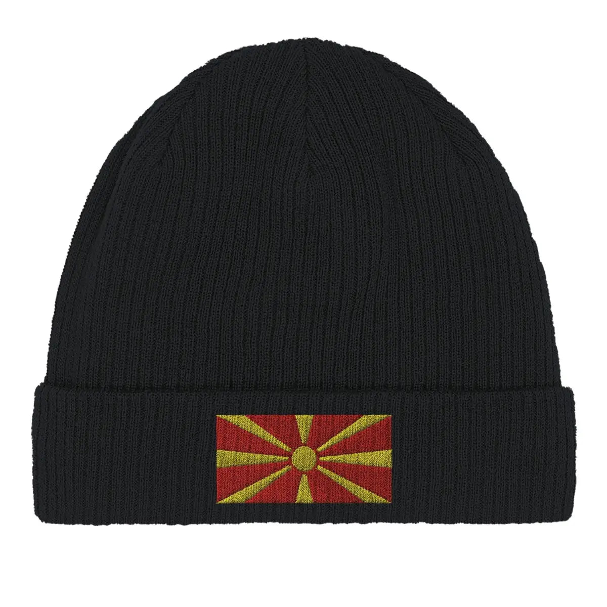 Bonnet en coton drapeau de la macédoine du nord - pixelformaflag