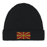 Bonnet en coton drapeau de la macédoine du nord - pixelformaflag