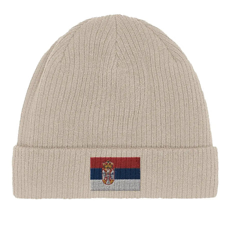 Bonnet en coton drapeau de la serbie - pixelformaflag