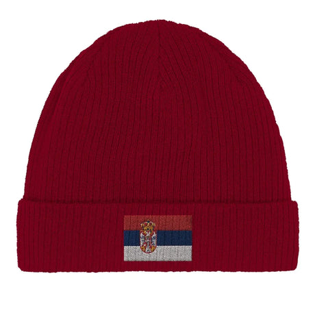 Bonnet en coton drapeau de la serbie - pixelformaflag