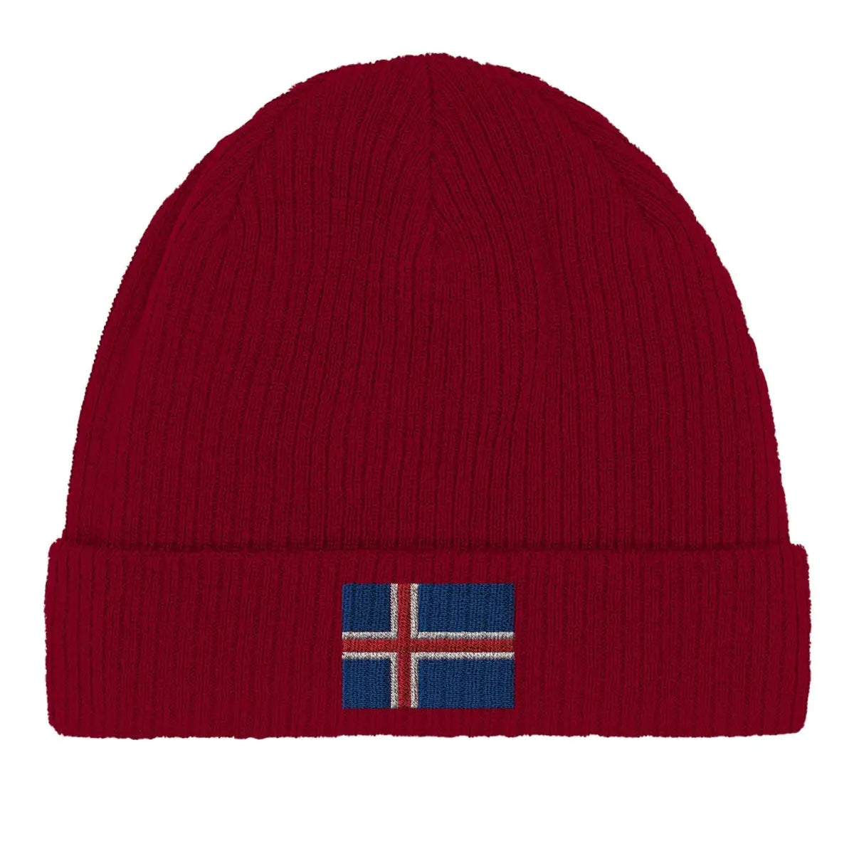 Bonnet en coton drapeau de l’islande - pixelformaflag
