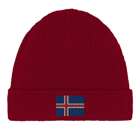 Bonnet en coton drapeau de l’islande - pixelformaflag