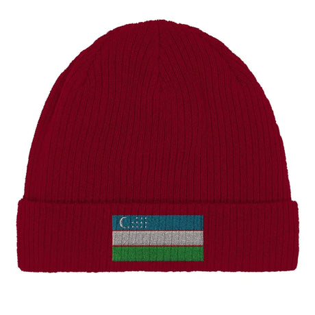 Bonnet en coton drapeau de l’ouzbékistan - pixelformaflag