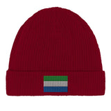 Bonnet en coton drapeau de sierra leone - pixelformaflag