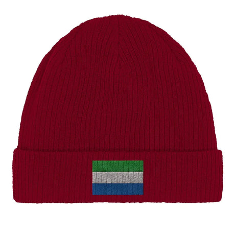 Bonnet en coton drapeau de sierra leone - pixelformaflag