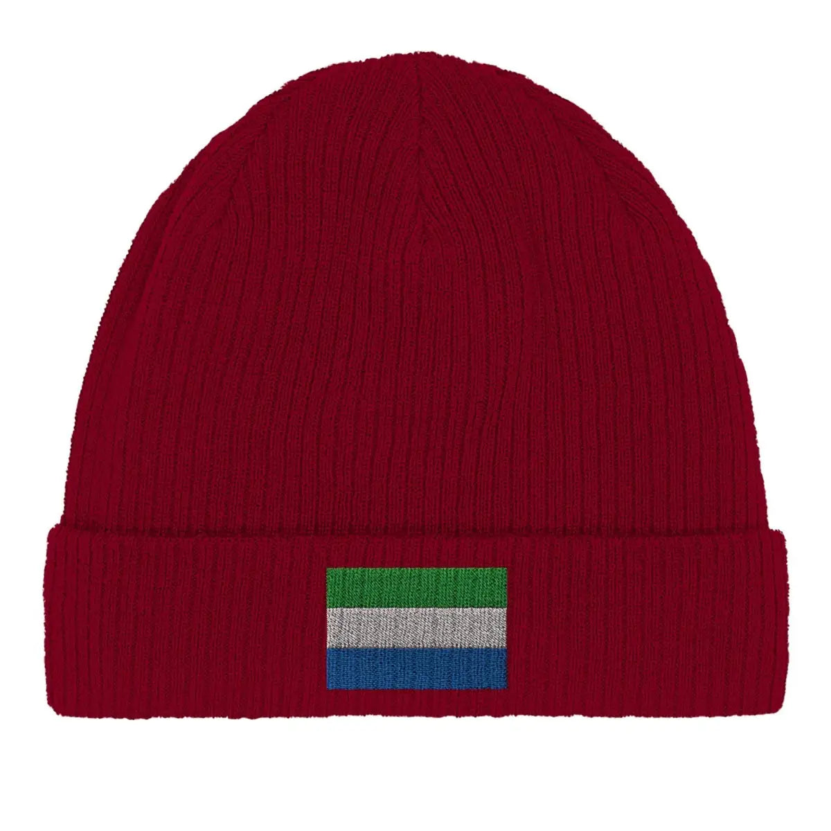 Bonnet en coton Drapeau de Sierra Leone - Pixelforma 